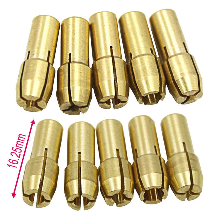 10 PCS Three-claw Copper Clamp Nut for Electric Mill Fittings，Bore diameter: 0.5mm