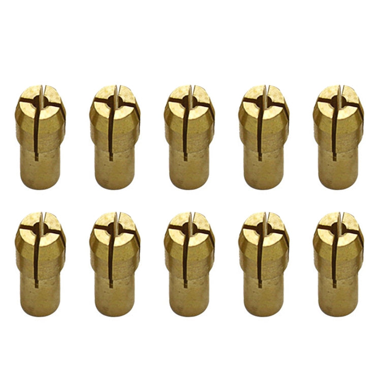 10 PCS Three-claw Copper Clamp Nut for Electric Mill Fittings，Bore diameter: 1.6mm