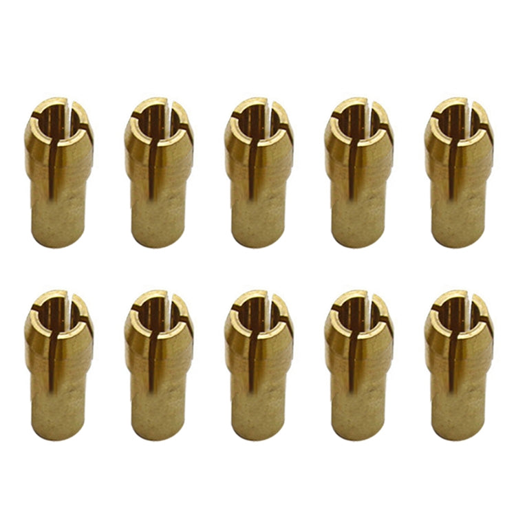 10 PCS Three-claw Copper Clamp Nut for Electric Mill Fittings，Bore diameter: 3.2mm