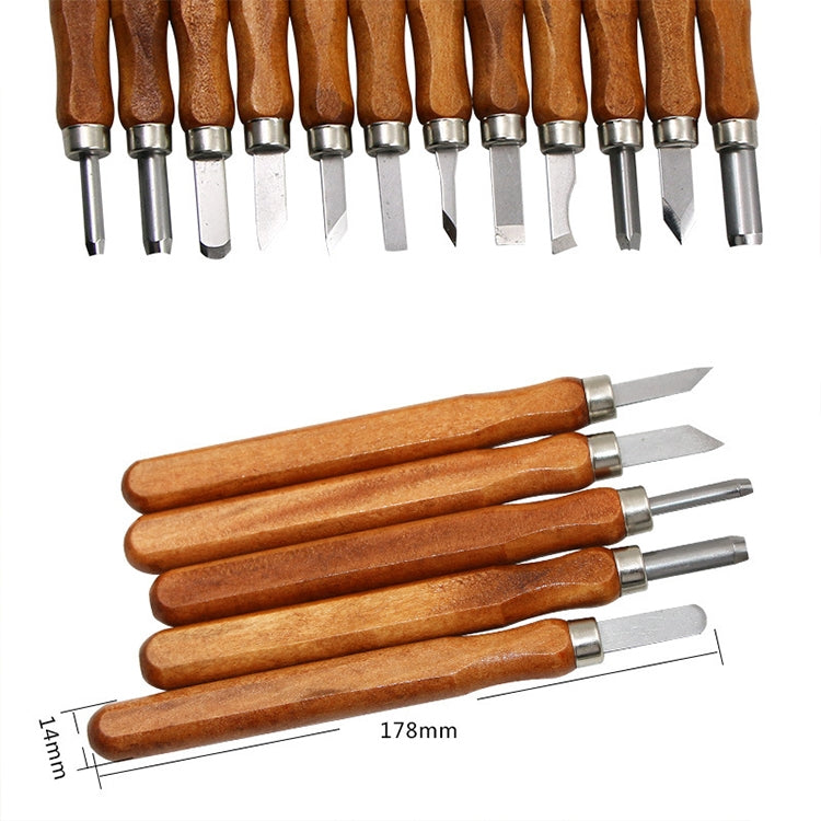 12 in 1  Wood Carving Chisels Knife Basic Woodcut Working Handmade Rubber Stamps Hand Tools