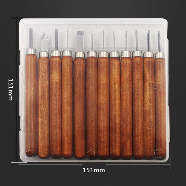 12 in 1  Wood Carving Chisels Knife Basic Woodcut Working Handmade Rubber Stamps Hand Tools