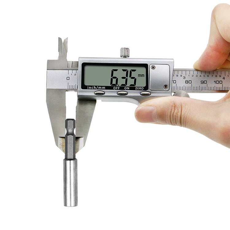 3 in 1 1/4 Electric Batch Head High Magnetism Connecting Rod Pistol Drill Extension Rod Sleeve Fast Turning Joint, Length: 75/100/150mm