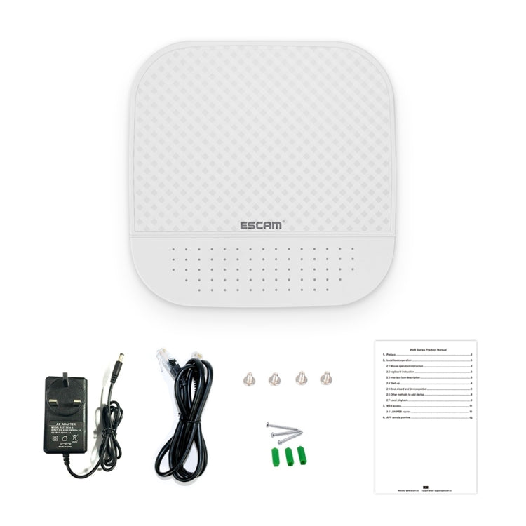 ESCAM PVR204 1080P 4CH+2CH ONVIF NVR Digital Video Recorder with 2CH Cloud Channel for IP Camera System