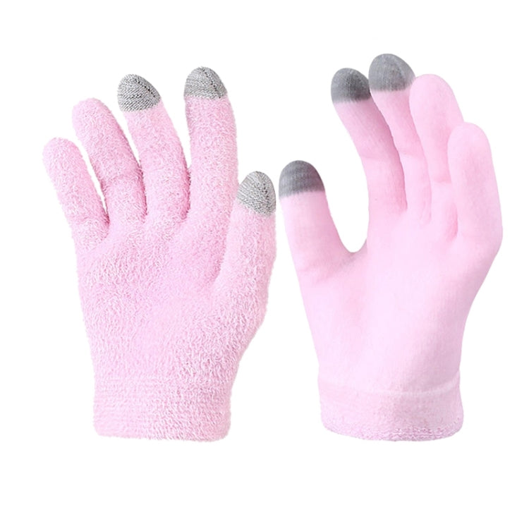 2 PCS Feather Yarn Touch Screen Gloves Outdoor Full Finger Gloves