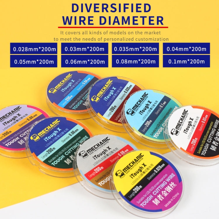 MECHANIC iTough X 200M 0.03MM LCD OLED Screen Cutting Wire