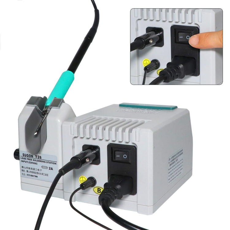 SUGON T26 Soldering Station Lead-free 2S Rapid Heating with C210-020 Soldering Iron Tip Kit, EU Plug