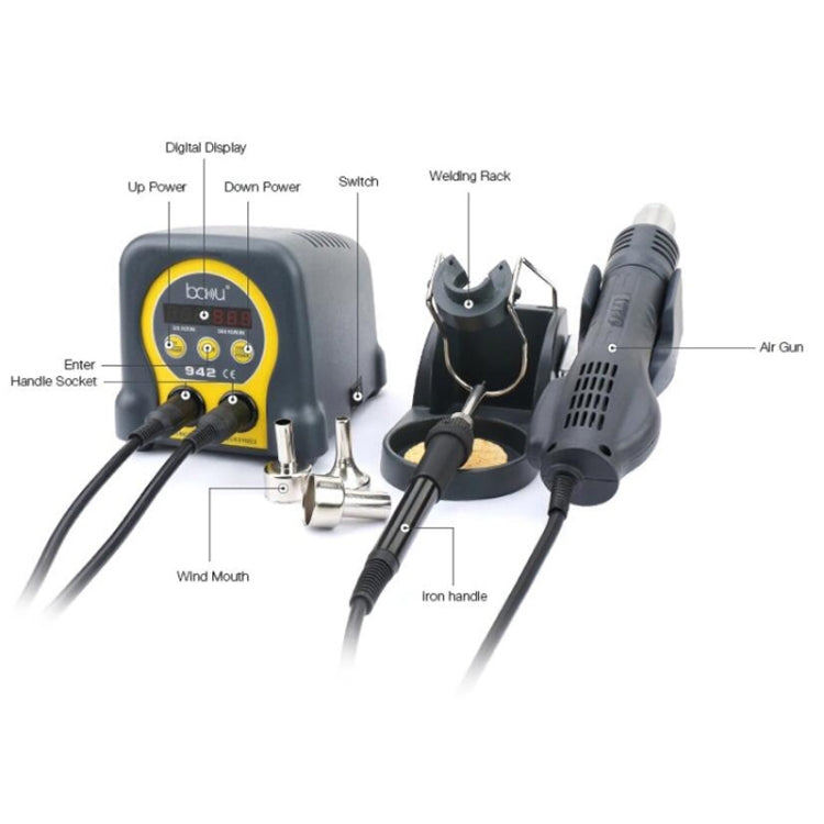 BAKU ba-942 Led BGA SMD Hot Air Rework Soldering Station, US Plug