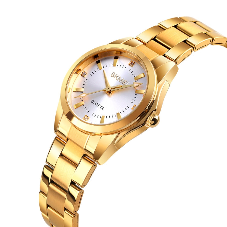 SKmei 1620 Delicate Rhinestone Creative Casual Waterproof Quartz Women Watch Steel Strap Watch