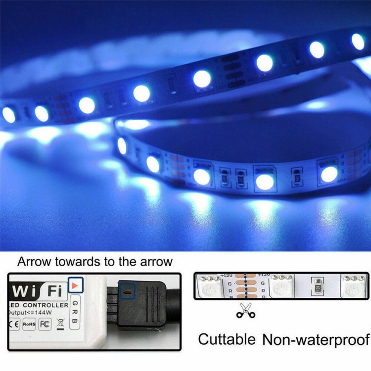 5M 5050 RGB LED Strip Light WIFI Smart Home Power Kit Set (Not waterproof)