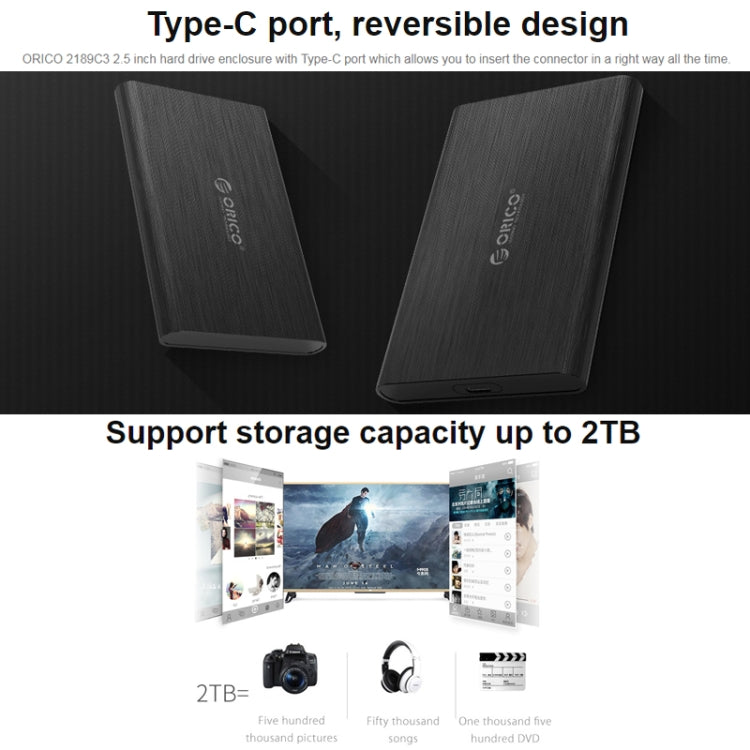 ORICO 2189C3 2.5 inch Type-C Hard Drive Enclosure