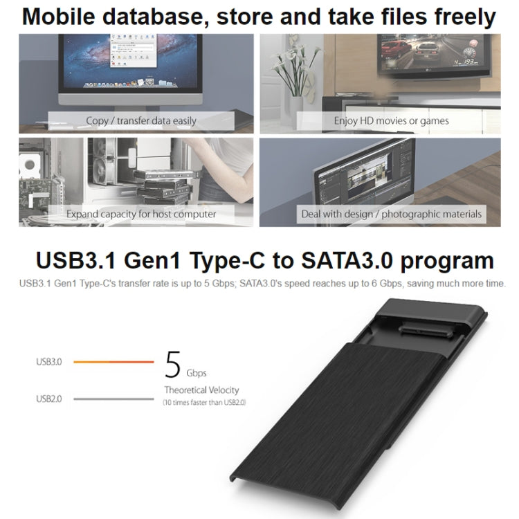 ORICO 2189C3 2.5 inch Type-C Hard Drive Enclosure