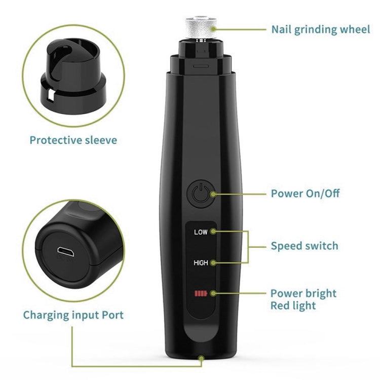 Electric Dog Nail Grinder USB Rechargeable Pet Painless Nail Clipper