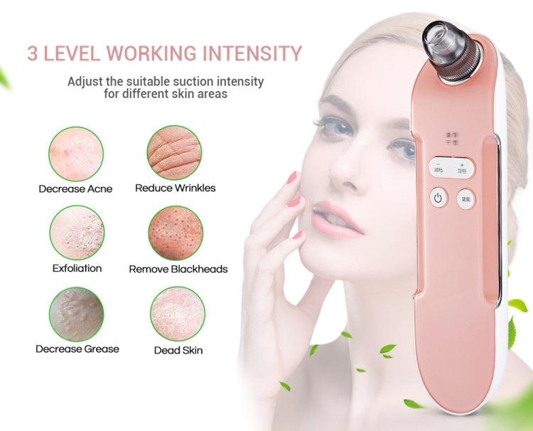 K-SKIN 3 Level Intensity Blackhead Removal Pore Cleaner Suction Rechargeable Black Spot Cleaner Facial Cleaning Machine