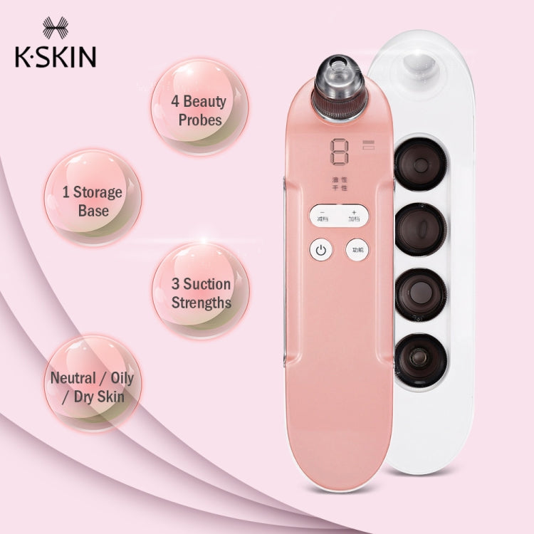 K-SKIN 3 Level Intensity Blackhead Removal Pore Cleaner Suction Rechargeable Black Spot Cleaner Facial Cleaning Machine