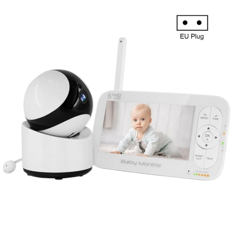 DY55A Built-in Lullabies Video Babyphone 5 inch Screen Digital Wireless Baby Monitor Camera