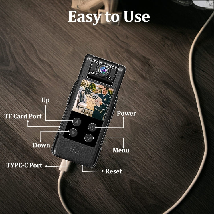 L10 1.3 Inch 180 Degree Rotation HD Outdoor Sports Camera HD Law Enforcement Recorder