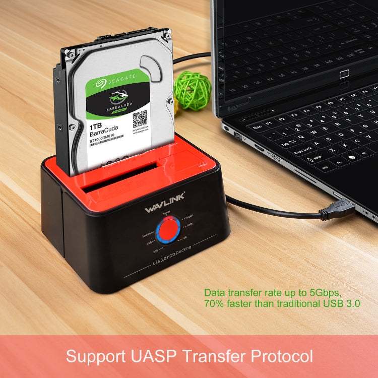 Wavlink ST334U SSD Dual Bay External Hard Drive Docking Station USB 3.0 to SATA I/II/III