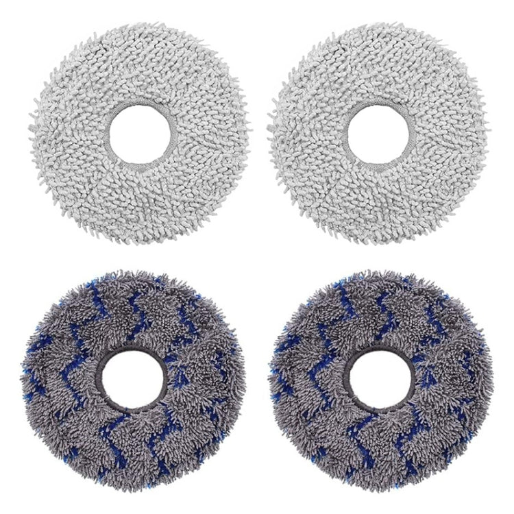 JUNSUNMAY 4pcs Washable Mop Pads Replacement for ECOVACS DEEBOT X1 Turbo / X2 Omni / T20 Pro