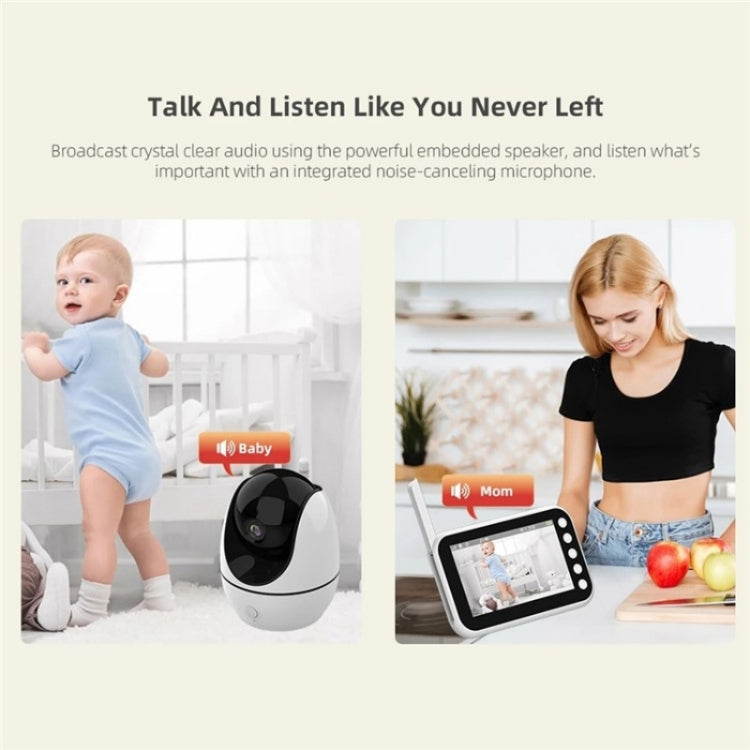 ABM200 Support Two-Way Voice Temperature Display 4.5-inch Video Baby Monitor Music Player