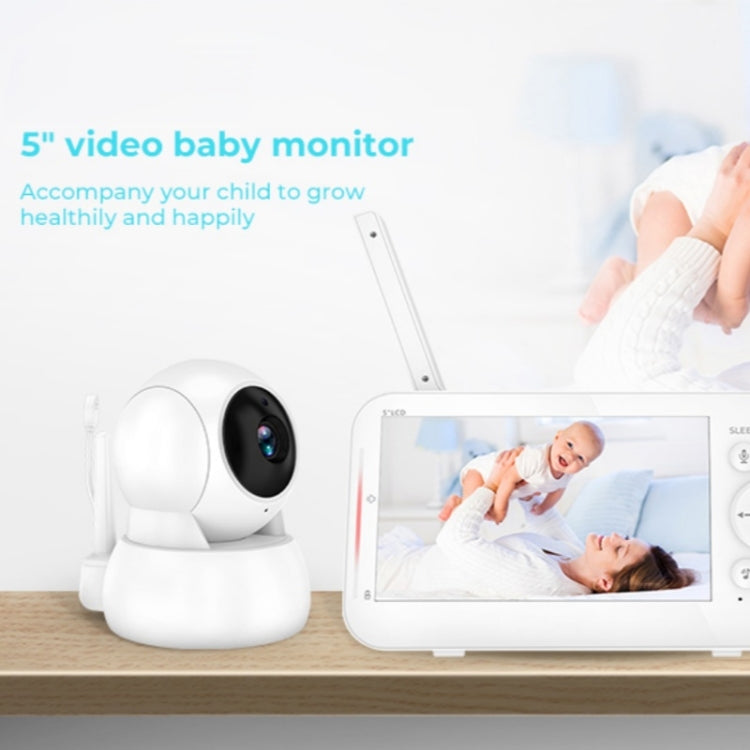Infrared Night Vision Two-way Intercom Baby Monitor 5-inch Wireless Digital Monitor