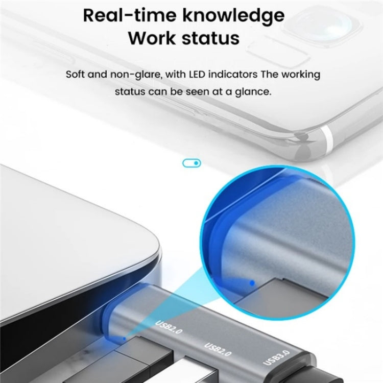 ADS-302A 3 in 1 USB to USB 3.0 / 2.0 Hub Expansion Station USB Adapter