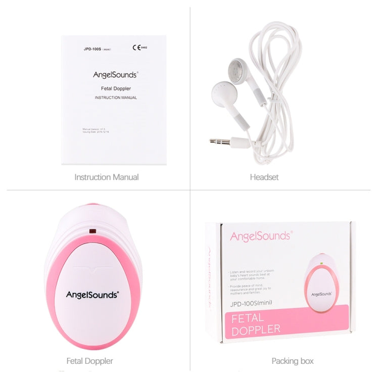 JPD-100S Mini Household Fetal Doppler Prenatal Pocket Baby Ultrasound Detector Angel Sound Heartbeat Pregnant Doppler Monitor