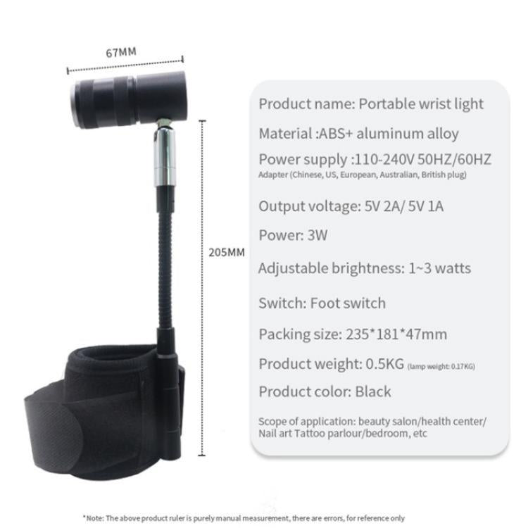 AL50 Eyelash Extensions / Nail Art / Eyebrow Tattoo Wrist Strap Curing Light UV Lamp