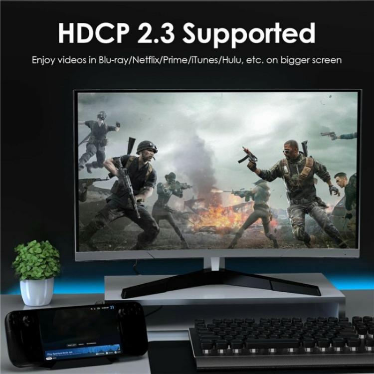 WAVLINK UHP3426 For Steam Deck Gigabit RJ45 100W PD Hub Adapter 6 in 1 Docking Station