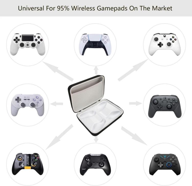 Game Dual Controller Portable Shockproof Hard Shell Travel Case