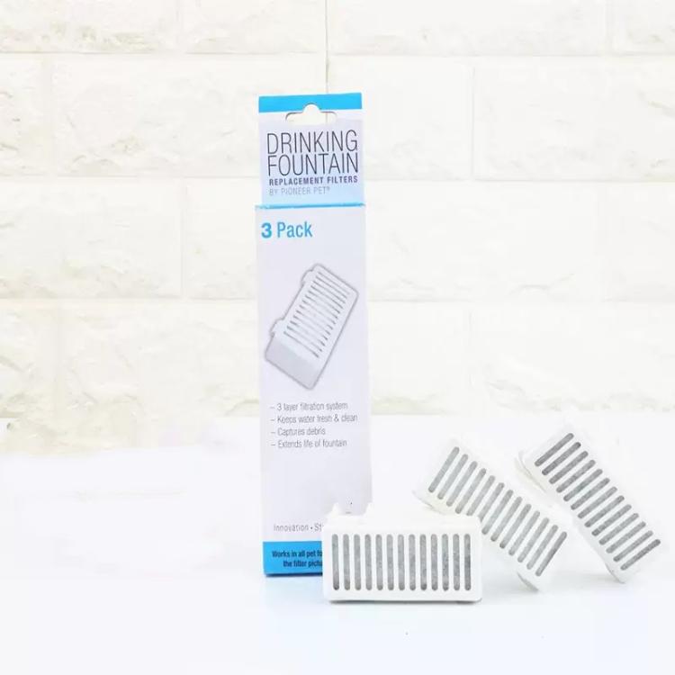 3pcs / Pack T-Shaped Filters Replacement Refill For Pioneer Mini Vortex And Swan Pet Drinking Fountain