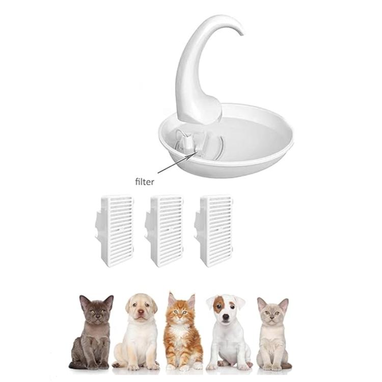 3pcs / Pack T-Shaped Filters Replacement Refill For Pioneer Mini Vortex And Swan Pet Drinking Fountain