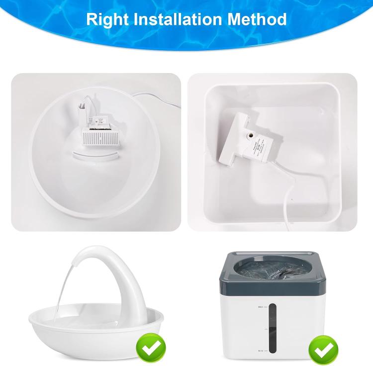 3pcs / Pack T-Shaped Filters Replacement Refill For Pioneer Mini Vortex And Swan Pet Drinking Fountain