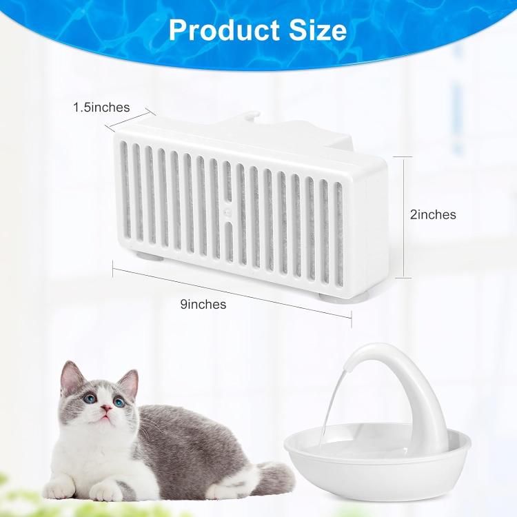 3pcs / Pack T-Shaped Filters Replacement Refill For Pioneer Mini Vortex And Swan Pet Drinking Fountain