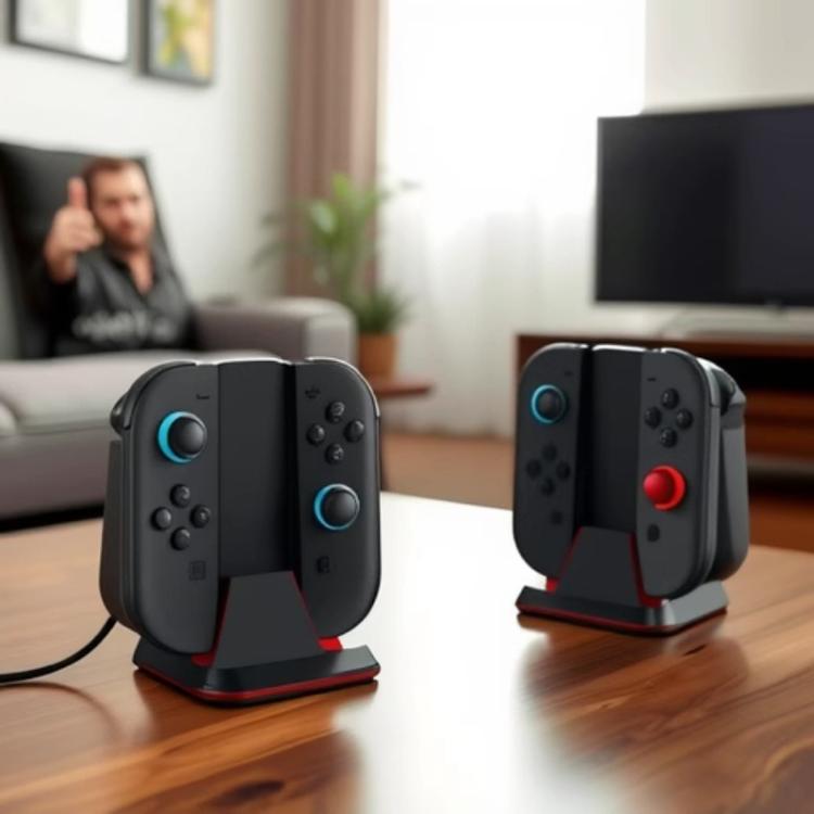 4 in 1 Handle Charging Stand With RGB Dazzling Lights