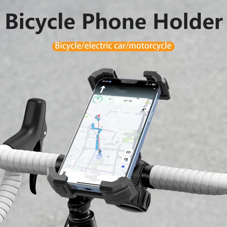 QX-25A Motorcycle Bicycle Handlebar Phone Mount 360 Rotation Shockproof Navigation Holder
