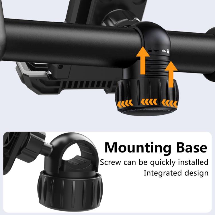 QX-25A Motorcycle Bicycle Handlebar Phone Mount 360 Rotation Shockproof Navigation Holder