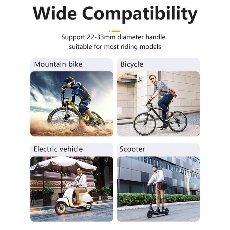 QX-25A Motorcycle Bicycle Handlebar Phone Mount 360 Rotation Shockproof Navigation Holder