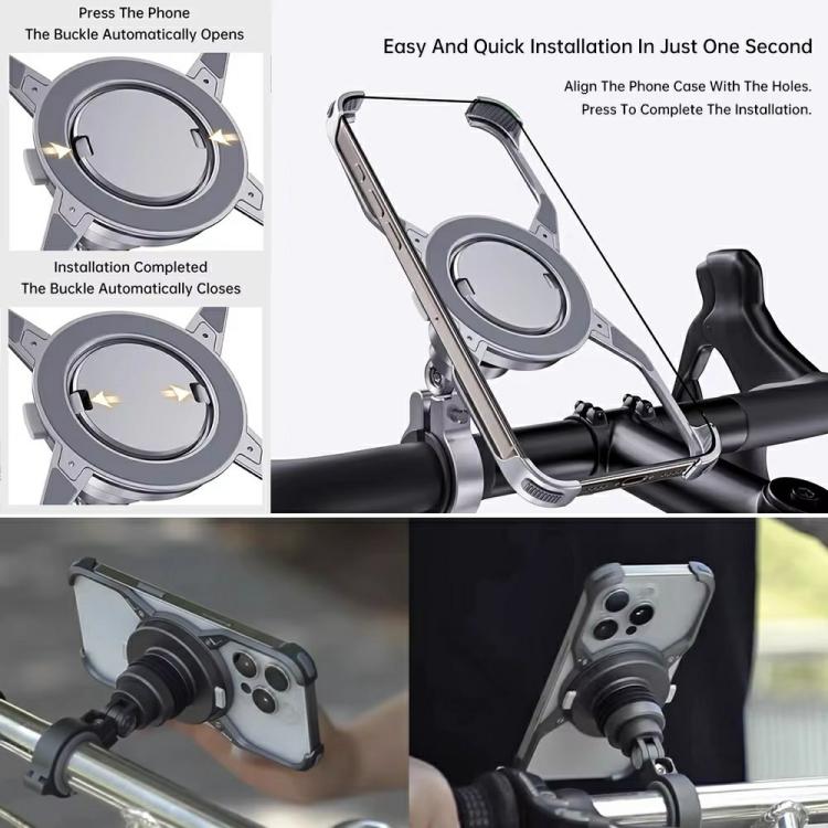 For iPhone 16 Series Z10 Anti Shake Cycling Bracket Motorcycle Mount Magnetic Phone Holder