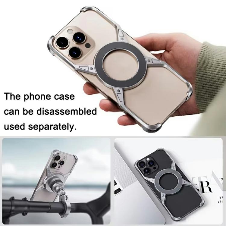 For iPhone 16 Series Z10 Anti Shake Cycling Bracket Motorcycle Mount Magnetic Phone Holder