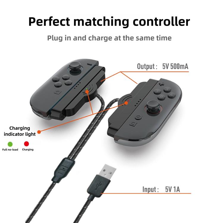 Left and Right Handles Dual Charging Cable