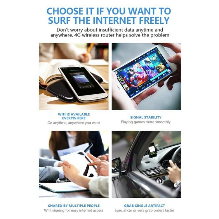 A50 Support 8 Devices Portable SIM Card 4G WiFi Router Rechargeable Time Display Router