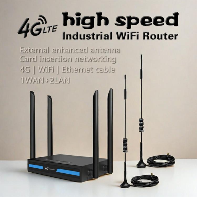 ED126-E With 2 Outdoor Suction Cup Antennas 4G LTE Router WiFi CPE Wireless Network Router
