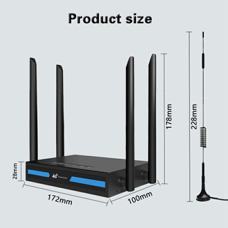 ED126-E With 2 Outdoor Suction Cup Antennas 4G LTE Router WiFi CPE Wireless Network Router