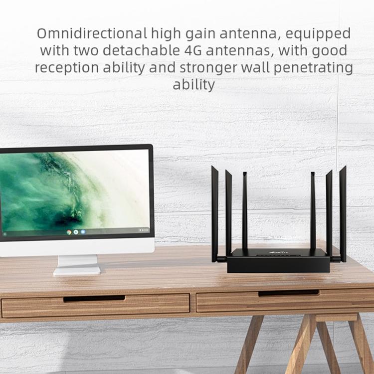 ED128 6 Antennas SIM Card Eurasia Version 4G LTE 300Mbps Wireless WiFi Home Office Router