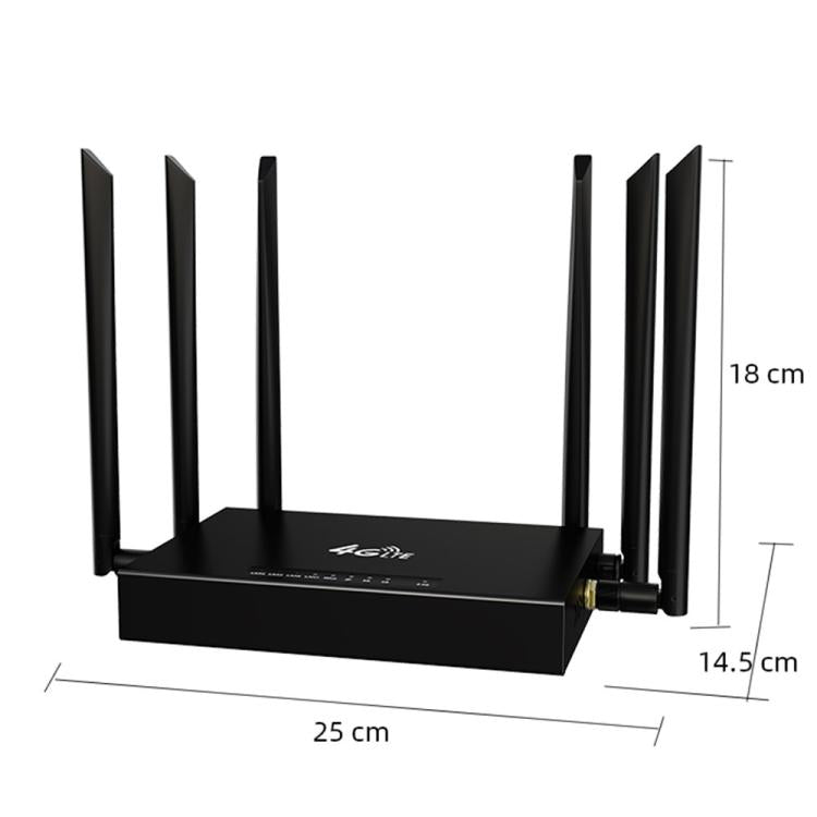 ED128 6 Antennas SIM Card Eurasia Version 4G LTE 300Mbps Wireless WiFi Home Office Router