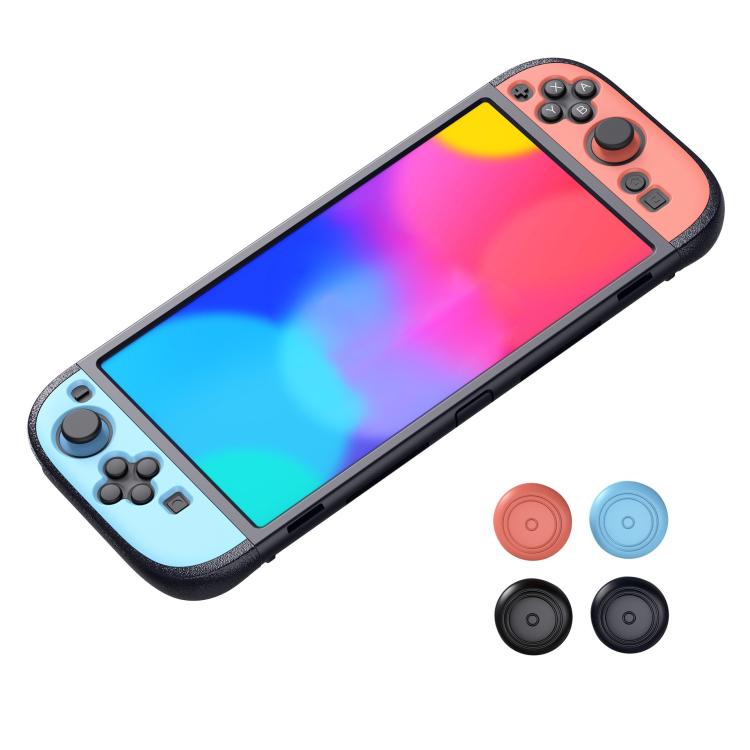 Game Console Controllers Detachable Dual-Color Split Silicone Protective Case with Joystick Caps