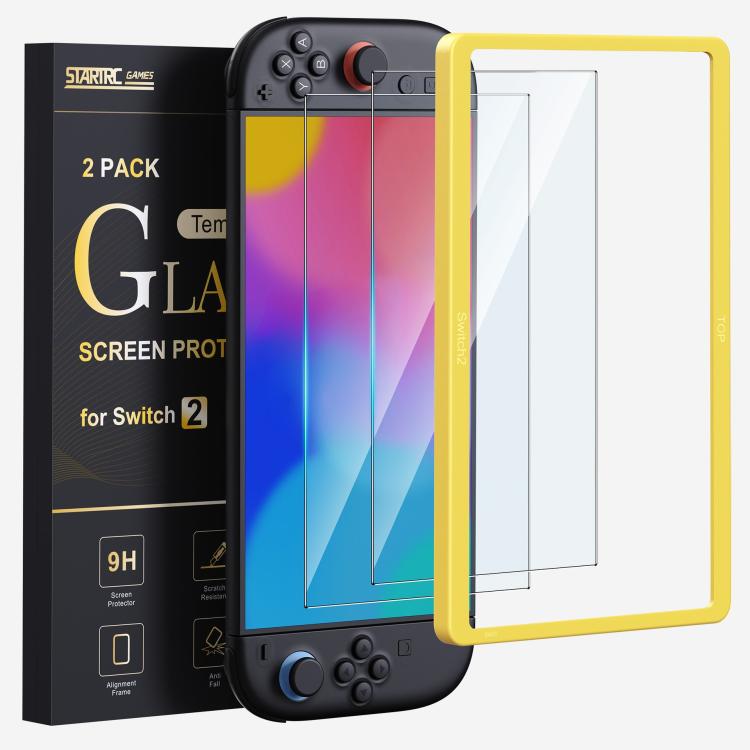 Gaming Console 2-Piece Tempered Glass Screen Protector + Alignment Frame Set