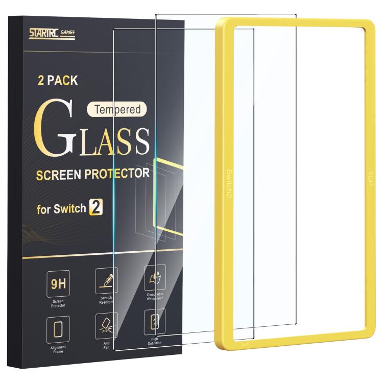 Gaming Console 2-Piece Tempered Glass Screen Protector + Alignment Frame Set