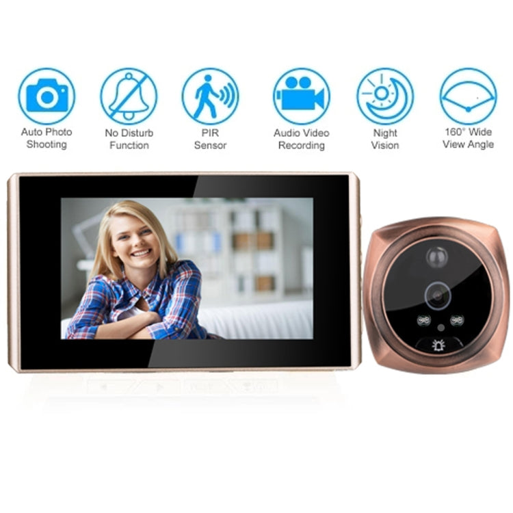 4.3 inch LCD Color Screen Digital Doorbell Door Eye Doorbell Electronic Peephole Door Camera Viewer
