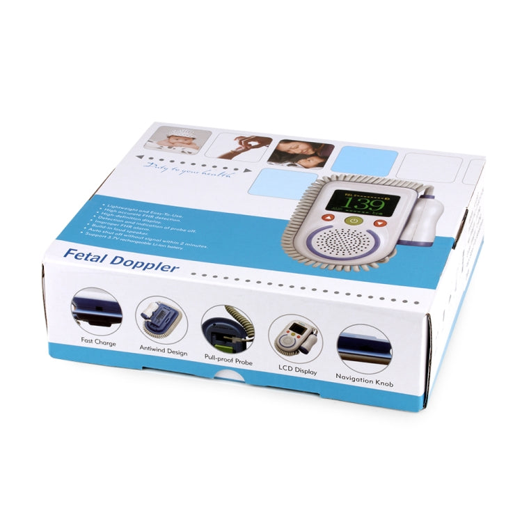 A100D  Digital Fetal Doppler Ultrasound Sound Baby Heartbeat Detector Monitor Rechargeable Prenatal Pocket Fetal Doppler Stethoscope